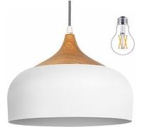 tomons Suspension LED Plafonnier Blanc Scandinave Moderne Style Simple pour Restaurant Salle à manger Restaurant