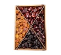 Tomoor Premium Dattes Mix Box, 2kg, Ajwa, Safawi, Khodari et Sukkari Dattes d'Arabie Saoudite, Source d'énergie naturelle