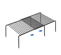 Tomorotec Étagère extensible pour comptoir de cuisine, organiseur d'armoire en métal, étagère de garde-manger, étagère à épices pour armoire, gain de place, antidérapant, antirouille, noir