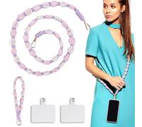 Tomorotec Lot de 2 cordons pour téléphone portable, lilas, 21.6cm x 15.6cm x 1.7cm