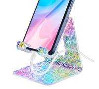 Tomorotec Support de téléphone Portable en Acrylique, Support de téléphone Portable pour Bureau antidérapant de 10,2 à 20,3 cm, Compatible avec iPhone, Samsung Galaxy Pixel, Station d'accueil pour
