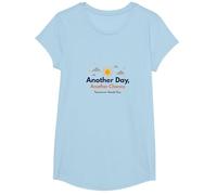 Tomorrow Needs You : Another Day, Another Chance Inspiration T-Shirt, Fille, Bleu Céleste, S