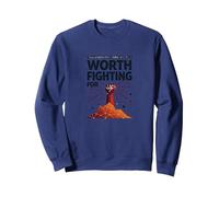 Tomorrow Needs You : Vaut la Peine de se Battre pour l'art inspirant Sweatshirt, Unisexe pour Adultes, Bleu Marine, XL