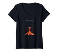 Tomorrow Needs You : Vaut la Peine de se Battre pour l'art inspirant T-Shirt avec Col en V, Femme, Noir, M