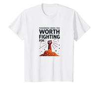 Tomorrow Needs You : Vaut la Peine de se Battre pour l'art inspirant T-Shirt, Enfant, Blanc, 4 Ans