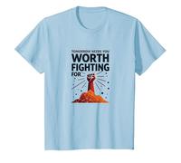 Tomorrow Needs You : Vaut la Peine de se Battre pour l'art inspirant T-Shirt, Enfant, Bleu Céleste, 6 Ans