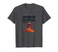 Tomorrow Needs You : Vaut la Peine de se Battre pour l'art inspirant T-Shirt, Homme, Chiné Foncé, 4XL