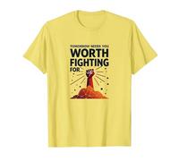 Tomorrow Needs You : Vaut la Peine de se Battre pour l'art inspirant T-Shirt, Homme, Citron, 3XL