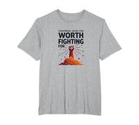 Tomorrow Needs You : Vaut la Peine de se Battre pour l'art inspirant T-Shirt, Homme Grandes Tailles, Gris Chiné, 4X Tall