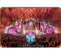 Tomorrowland Festival Music Poster rétro en étain Décoration murale Panneau en métal 20,3 x 30,5 cm