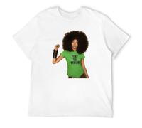 TOMORROWS Erykah Badu Pimp The System Mens T Shirt Baduizm Mama's Soul Music R&B Shirt White XXL