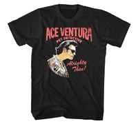 TOMORROWS Men's Ace Ventura Pet Detective Profile Alrighty Then Jim Carrey 90S T-Shirts Black 3XL