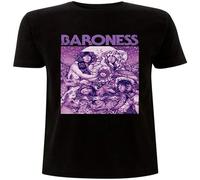 TOMORROWS Men's Baroness 'Purple Cover' Men T Shirt T-Shirts Black L