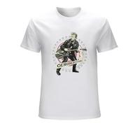 TOMORROWS Men's Brian Setzer Genuine Rockabilly T-Shirts White XXL