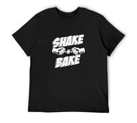 TOMORROWS Men's Talladega Nights Shake and Bake T-Shirts Black L