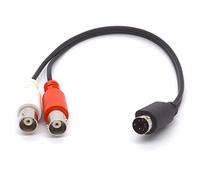 Tomost Câble répartiteur vidéo S 4 broches SVHS mâle vers double connecteur BNC femelle adaptateur Y connecteur S-Vidéo