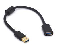 Tomost Câble USB 3.0 mâle vers femelle sans EMI avec perle de ferrite anti-interférences pour scanner, appareil photo, etc. (mâle vers femelle)