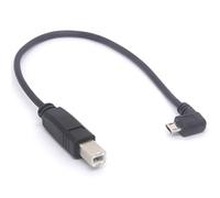 Tomost Imprimante coudée Micro USB OTG vers USB Standard de Type B pour Scanner HD Extension Disque Dur (25 cm)
