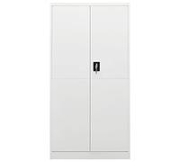Tomostar Armoire à Balai, Armoire Utilitaire Multifonction Meuble de Rangement pour Aspirateur Balai Blanc 90x40x180 cm Acier
