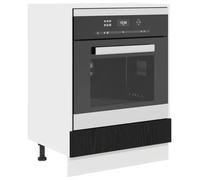 Tomostar Armoire à Four, Meuble pour Four Meuble Bas de Cuisine Chêne Noir 60x46x81,5 cm