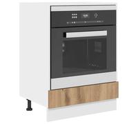 Tomostar Armoire à Four, Meuble pour Four Meuble Bas de Cuisine en chêne Artisanal 60x46x81,5 cm en Bois reconstitué
