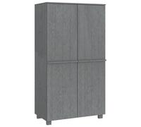 Tomostar Armoire à Porte, Armoire Penderie Dressing Meuble de Rangement Placard pour Vêtement Garde-Robe HAMAR Gris foncé 89x50x180 cm Bois Massif de pin