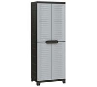 Tomostar Armoire de Rangement de Jardin, Armoire Haute à Outils Extérieur en Plastique 65x45x181 cm