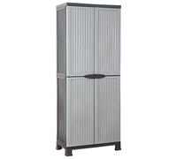 Tomostar Armoire de Rangement de Jardin, Armoire Haute à Outils Extérieur en Plastique 68x39x171,5 cm