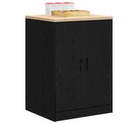 Tomostar Armoire de Rangement Garage, Établi Atelier Garage Armoire à Outils Basse avec Plan de Travail Noir 60x51x85 cm Bois de pin