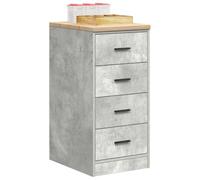 Tomostar Armoire de Rangement Garage, Établi Atelier Garage Armoire à Outils Basse avec Plan de Travail Gris béton 40x51x85 cm Bois pin