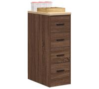 Tomostar Armoire de Rangement Garage, Établi Atelier Garage Armoire à Outils Basse avec Plan de Travail chêne Marron 30x51x85cm Bois pin