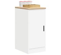 Tomostar Armoire de Rangement Garage, Établi Atelier Garage Armoire à Outils Basse avec Plan de Travail Blanc 40x51x85 cm Bois de pin