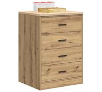 Tomostar Armoire de Rangement Garage, Établi Atelier Garage Armoire à Outils Basse avec Plan de Travail chêne Artisanal 60x51x85 cm Bois de pin