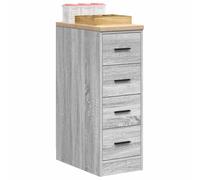 Tomostar Armoire de Rangement Garage, Établi Atelier Garage Armoire à Outils Basse avec Plan de Travail Sonoma Gris 30x51x85 cm Bois pin