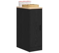 Tomostar Armoire de Rangement Garage, Établi Atelier Garage Armoire à Outils Basse avec Plan de Travail Noir 30x51x85 cm Bois de pin