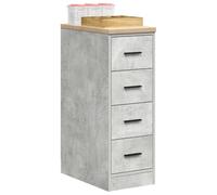 Tomostar Armoire de Rangement Garage, Établi Atelier Garage Armoire à Outils Basse avec Plan de Travail Gris béton 30x51x85 cm Bois pin