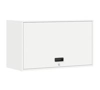 Tomostar Armoire Murale de Rangement Garage, Armoire Suspendue à Outils en Métal pour Atelier Garage Blanc 90x40x53 cm