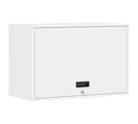 Tomostar Armoire Murale de Rangement Garage, Armoire Suspendue à Outils en Métal pour Atelier Garage Blanc 80x40x53 cm