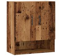 Tomostar Armoire Murale de Salle de Bain, Meuble Haut Salle de Bain Armoire de Toilette Suspendu Vieux Bois 60x31x70 cm Bois d'ingénierie