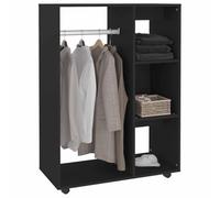 Tomostar Armoire Penderie, Armoire Dressing Meuble de Rangement Placard pour Vêtement Garde-Robe Noir 80x40x110 cm Bois d’ingénierie
