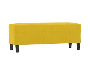 Tomostar Banc Bout de Lit, Banc Banquette Jaune 100x35x41 cm Velours
