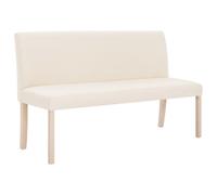 Tomostar Banc de Salle à Manger, Banc de Cuisine 139,5 cm Crème Polyester