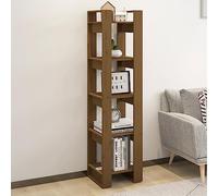 Tomostar Bibliothèque, Étagère à Livre Étagère de Rangement Meuble de Rangement Salon Marron Miel 41x35x160 cm Pin