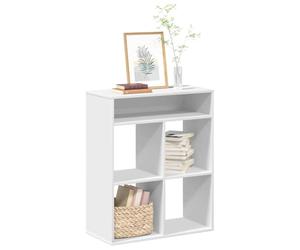Tomostar Bibliothèque, Etagère de Rangement Étagère à Livres Blanc 66x31x80 cm Bois d'ingénierie