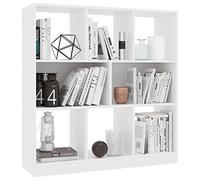 Tomostar Bibliothèque, Etagère de Rangement Étagère à Livres Blanc 97,5x29,5x100 cm Bois d'ingénierie