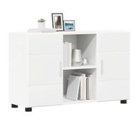 Tomostar Buffet Cuisine, Buffet Bas Meuble de Rangement Salon avec Porte Blanc 88,5x30,5x55,5 cm Bois d'ingénierie