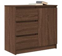 Tomostar Buffet Cuisine, Buffet Bas Meuble de Rangement Salon avec tiroir chêne Brun 71x35x65 cm Bois d'ingénierie