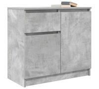 Tomostar Buffet Cuisine, Buffet Bas Meuble de Rangement Salon avec tiroir Gris béton 71x35x65 cm Bois d'ingénierie