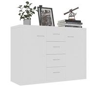 Tomostar Buffet Cuisine, Buffet Bas Meuble de Rangement Salon Blanc 88x30x65 cm Bois d'ingénierie