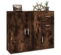 Tomostar Buffet Cuisine, Buffet Bas Meuble de Rangement Salon Chêne fumé 91x29,5x75 cm Bois d'ingénierie